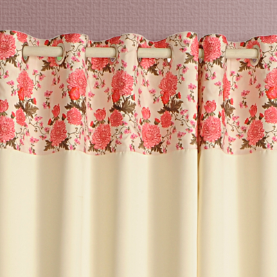 IVORY ROSE BLACKOUT CURTAINS – 2022 PRINTED IVORY
