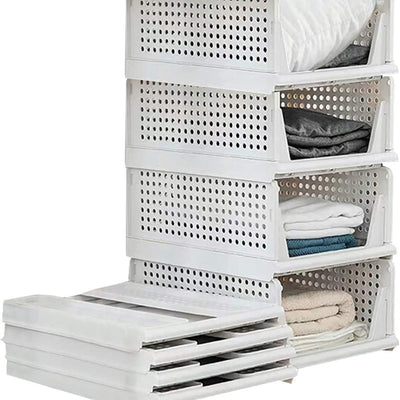 Folding Wardrobe Storage Boxes (Pack of 4)