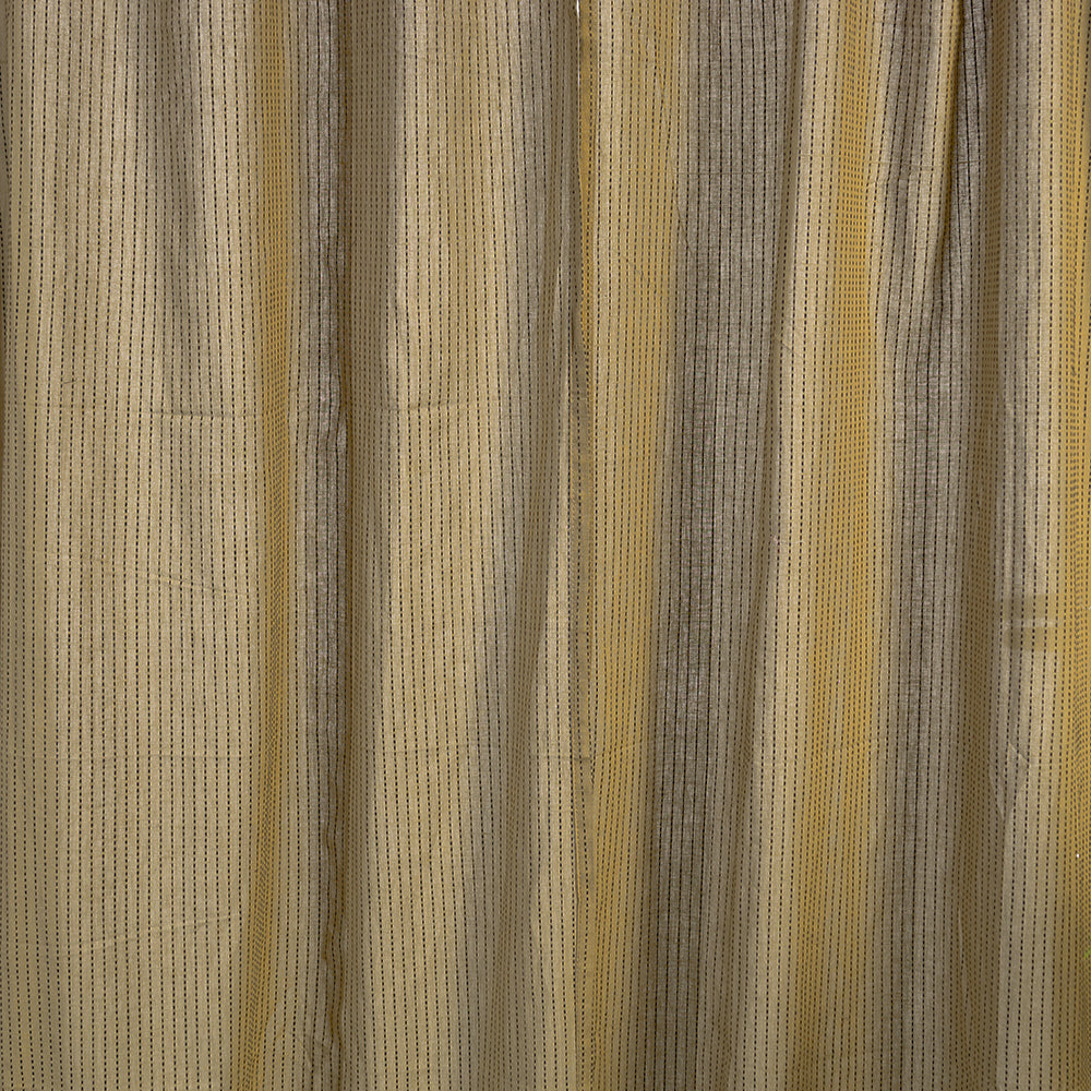Brown - Jacquard Weave Cotton Door Curtain (7 x 3 Feet) (single piece)