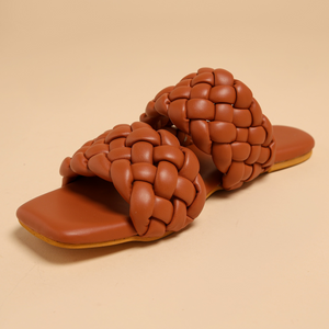 Chocolate Island Braided Flats