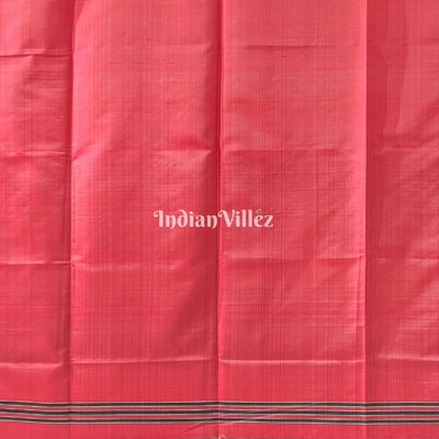 Grey Peach Handwoven Soft Silk Saree