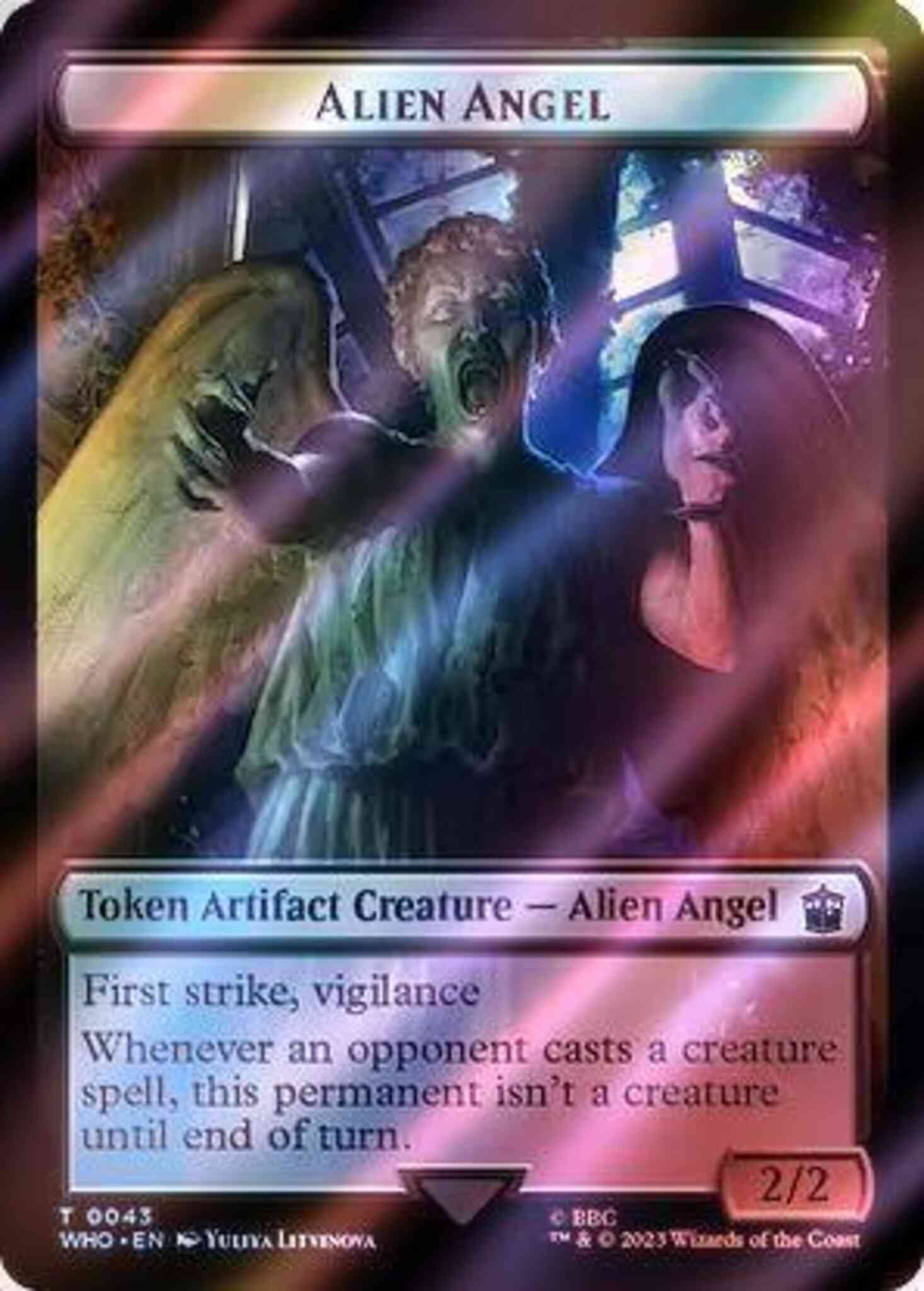 Alien Angel Token (43) // Mutant Token (50) [Universes Beyond: Doctor Who: Tokens] [Surge Foil]