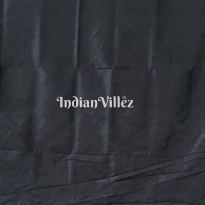 Black Rani Pasapali Theme Designer Contemporary Silk Saree