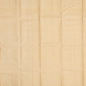 Mustard & Green Handloom Kanchipuram Korvai Silk Saree With Stripes