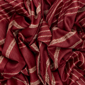 Crimson Handloom Tussar Silk Saree Printed With Bandani Motifs