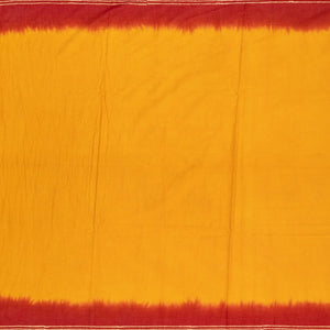 Yellow Woven Jaipur Cotton Saree With Printed Dotted Floral Motifs