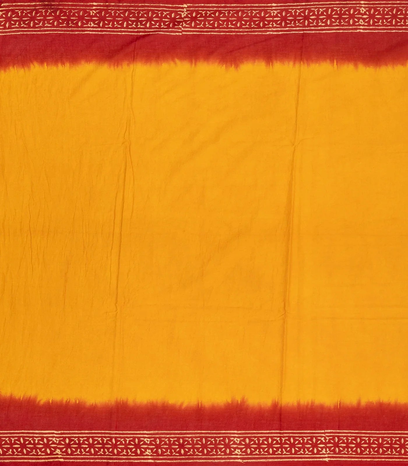 Yellow Woven Jaipur Cotton Saree With Printed Dotted Floral Motifs