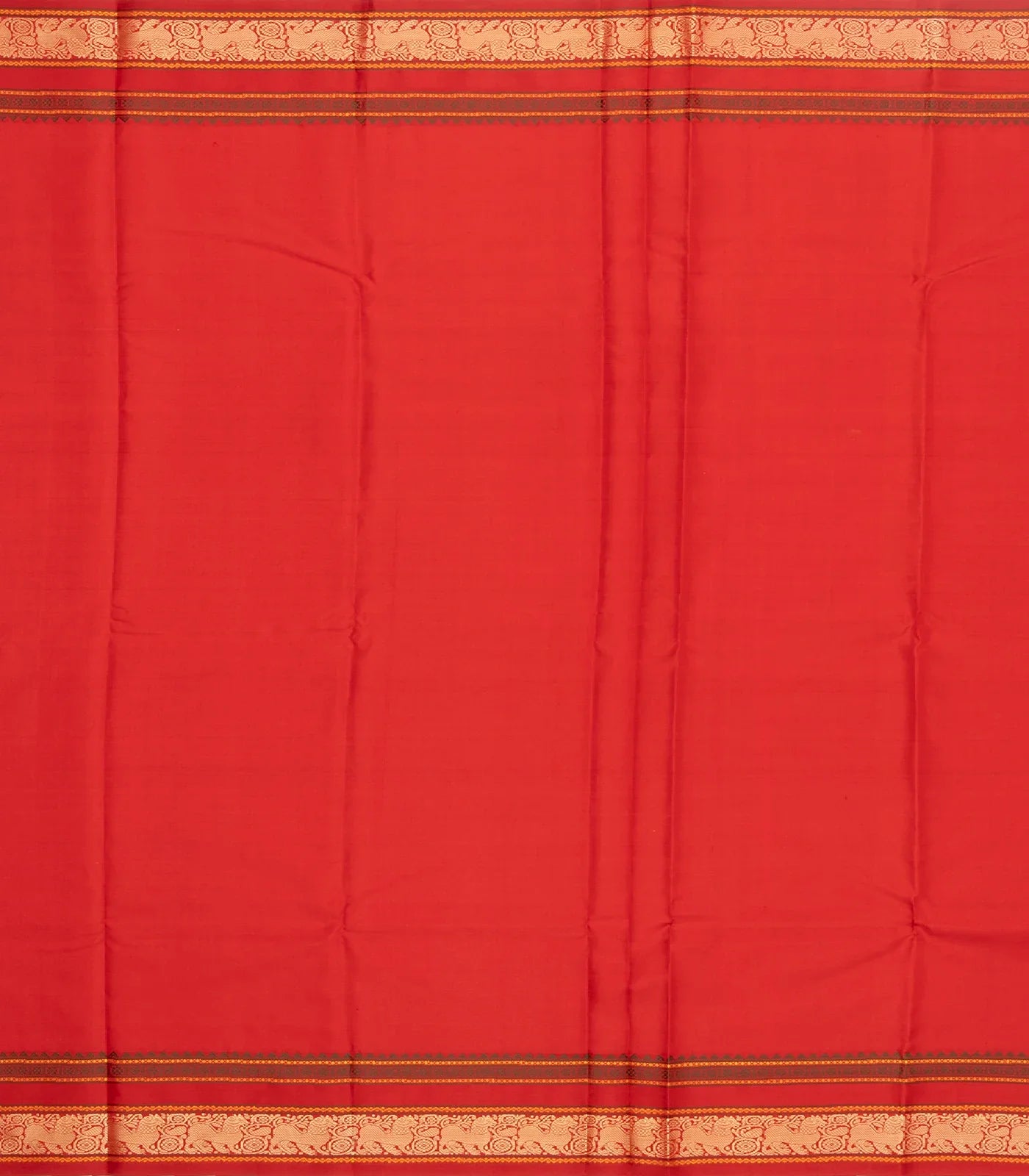 Dusty Pink Handloom Kanchipuram Silk Saree With Elephant Motifs