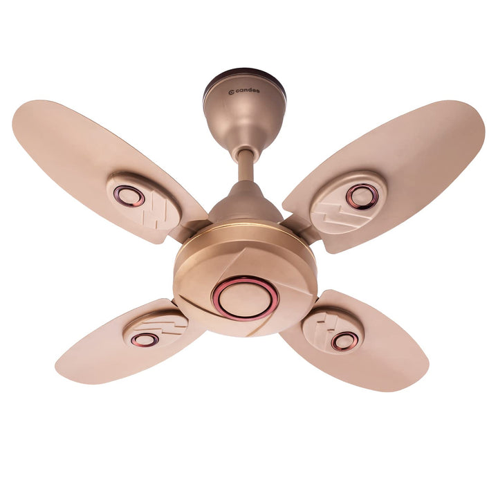 Candes Nexo 600 mm 24 Inch Ultra High Speed 4 Blade Ceiling Fan (Golden)