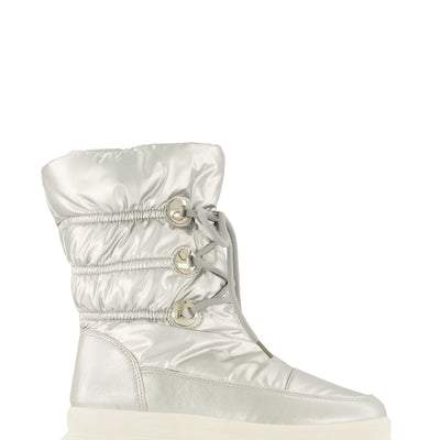 Lace Up Platform Weatherproof Snow Boots