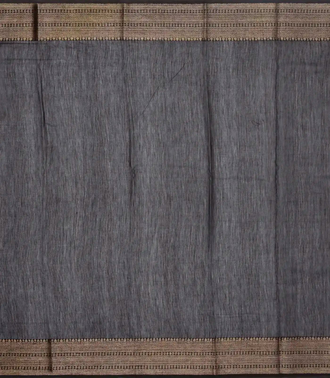 Black Woven Chanderi Printed Cotton Saree With Floral Print