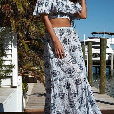 Evil Eye Luxe Swimsuit with Skirt