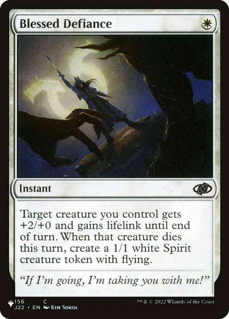 Blessed Defiance [J22-156] [The List] [Non-Foil]