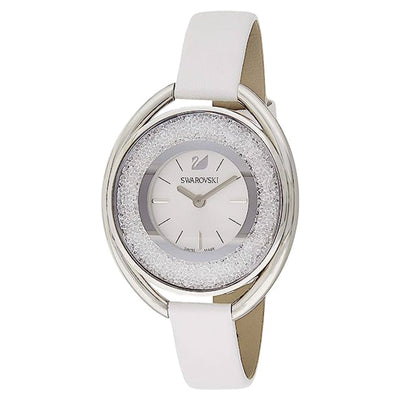Swarovski Crystalline Oval Silver Dial Women 37mm