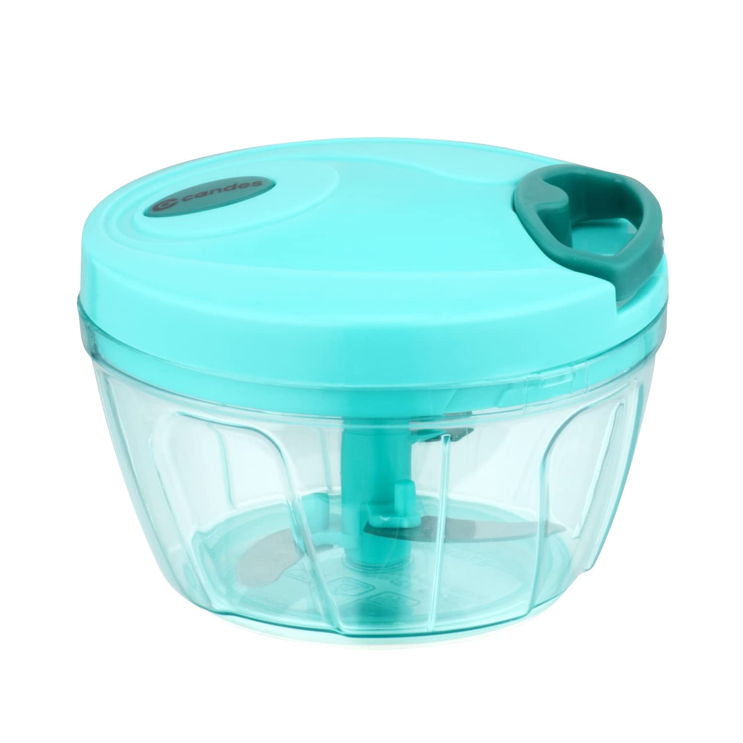 Candes Quick Hand Stainless Steel Blades, Vegetable & Fruits Chopper - Green