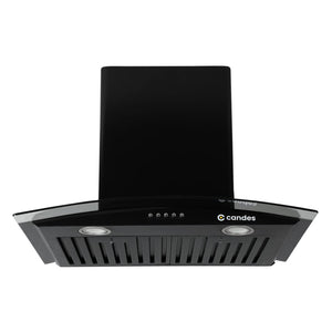 Blaze Kitchen Chimney with Stainless Steel Baffle Filters, Push Button Control, (Black)
