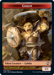 Blood Token (17) // Goblin Token (12) [VOW/AFR Set Symbol] [Challenger Deck 2022 Tokens ] [Non-Foil]