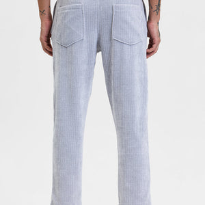 Light Grey Corduroy Relaxed Fit Trousers