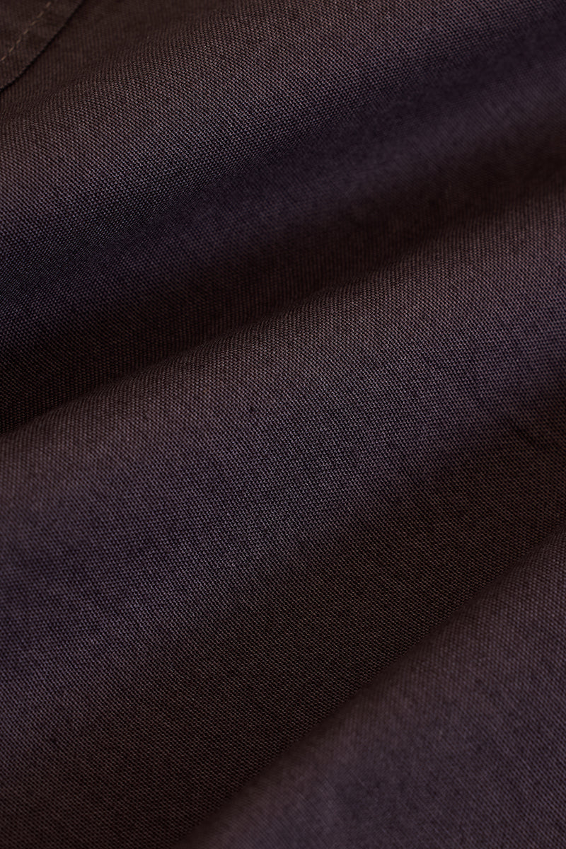 Dark Brown Slim Fit Shirt