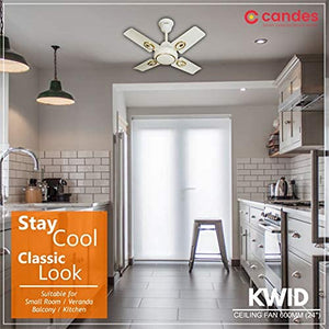 Candes Kwid 600mm/24 inch High Speed Anti-dust Decorative 5 Star Rated Ceiling Fan 858 RPM with 2 Yrs Warranty (Pack of 1,Ivory)