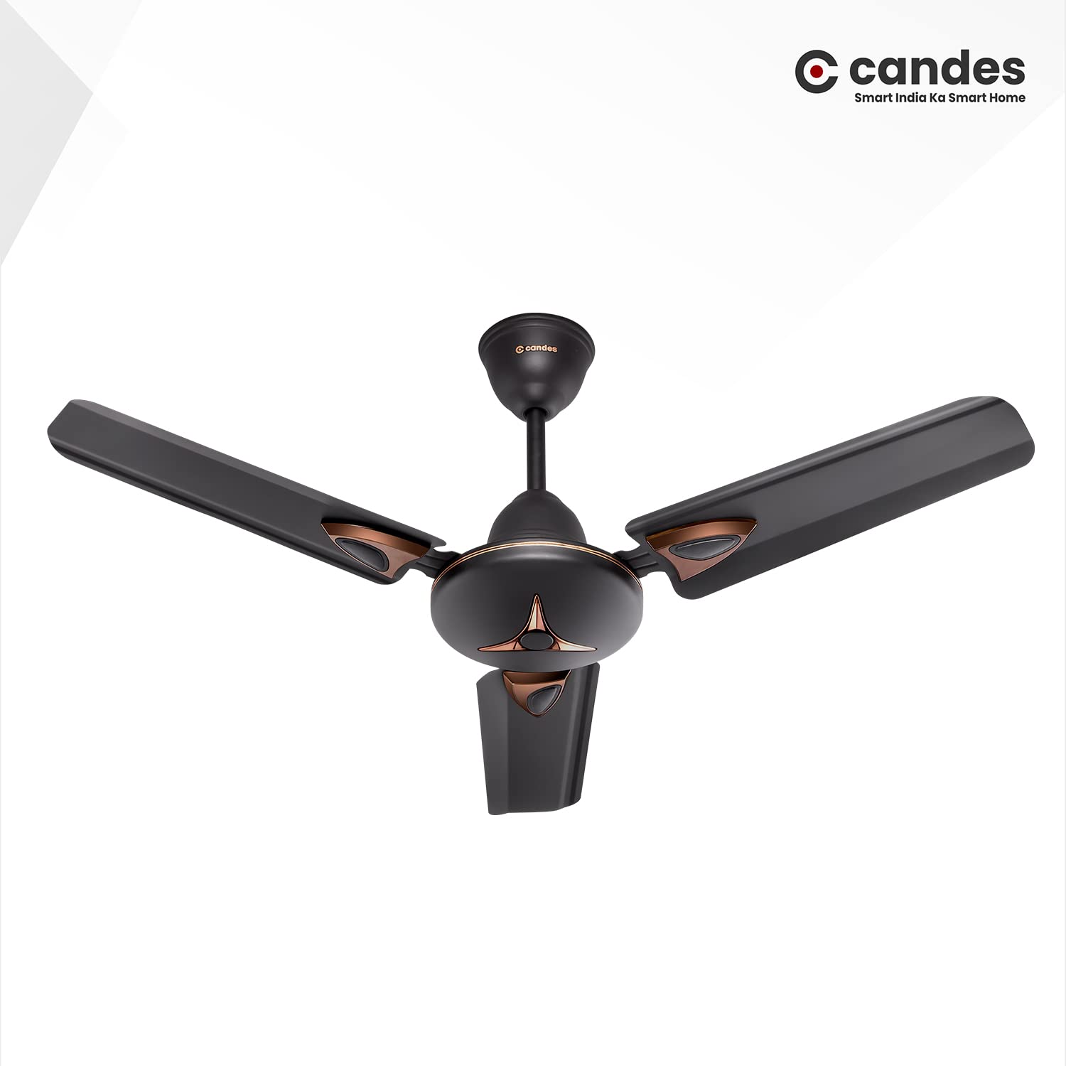 Candes Amaze 900mm High-Speed Decorative Ceiling Fans for Home | BEE 3 Star Rated 405 RPM Anti-Dust | 2 Years Warranty (Coffee Brown) Pack of 1