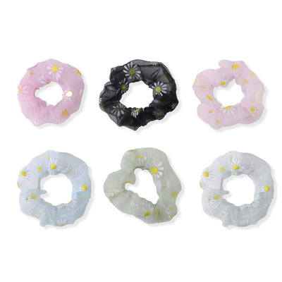 Yellow Chimes Scrunchies for Women Hair Accessories for Women 6 Pcs Net Fabric Scrunchies Set Rubber Bands Multicolor Scrunchie Ponytail Holders Hair Ties for Women and Girls Gifts for Women and Girls