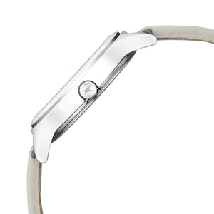 Stunners 2.0 Silver Dial Analog Grey Leather