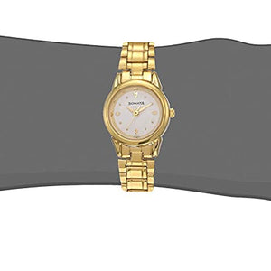 Sonata White Dial Golden Stainless Steel Strap