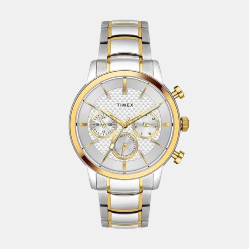 Fashion Men Quartz White Dial Chronograph Stainless Steel Watch TWEG20203