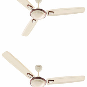 Candes Breeza 1200mm/48 inch High Speed Anti dust Decorative 5 Star Rated Ceiling Fan 400 RPM with 3 Years Warranty (Pack of 1,Coffee Brown) (Ivory, Pack of 2)