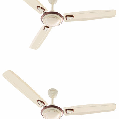 Candes Breeza 1200mm/48 inch High Speed Anti dust Decorative 5 Star Rated Ceiling Fan 400 RPM with 3 Years Warranty (Pack of 1,Coffee Brown) (Ivory, Pack of 2)