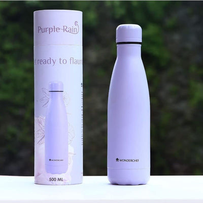 Purple Rain, 500ml, Double Wall Stainless Steel, Vacuum Insulated, Hot And Cold Flask