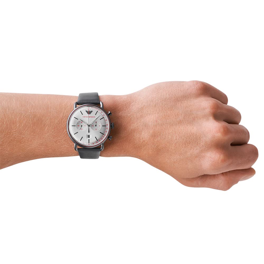 Emporio Armani Fun Loving Silver Dial Men 43mm
