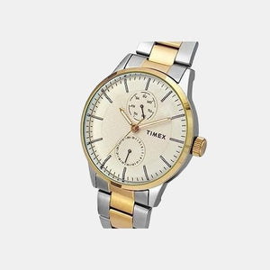 Fashion Men Quartz Gold Dial Chronograph Stainless Steel Watch TWEG19906