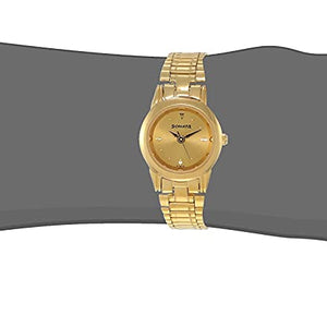 Sonata Champagne Dial & Golden Strap