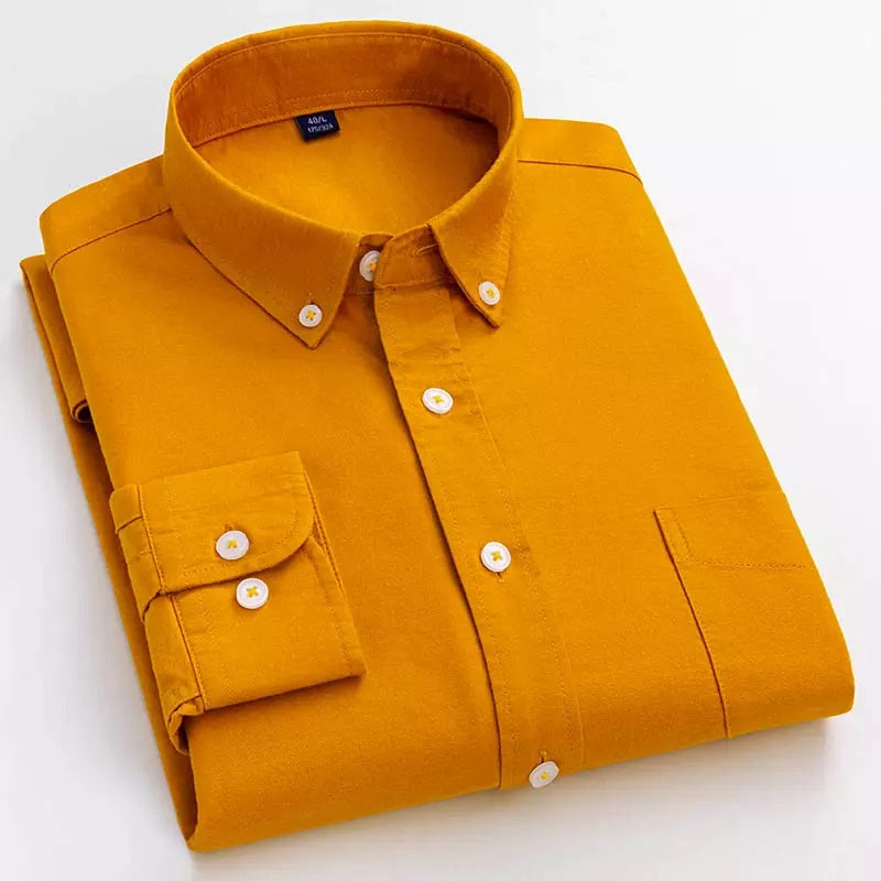 Combo of 2 Cotton Shirt for Man (Mustard and Lemon)