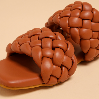 Chocolate Island Braided Flats