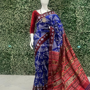 Blue Tribal & Jhoti Contemporary Silk Saree