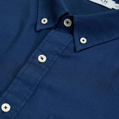 Dark Blue Button Down Regular Fit Shirt