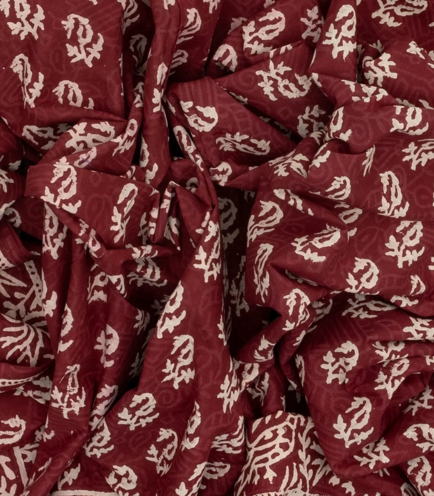 Maroon Woven Jaipur Cotton Saree Printed And Floral  Motifs