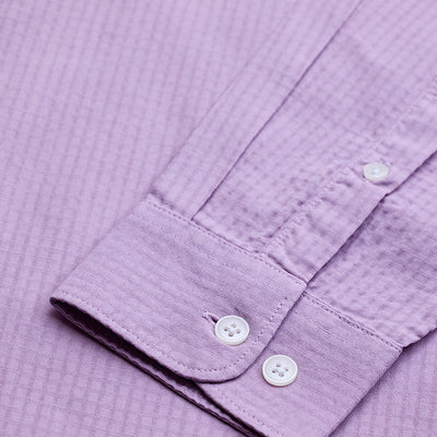 Lavender Checks Slim Fit Shirt
