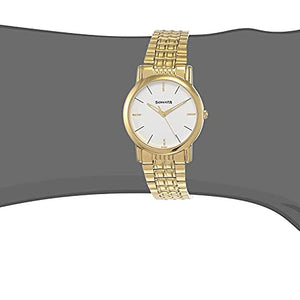 Sonata White Dial & Golden Metal Strap