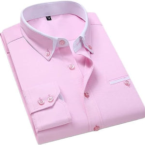 Pick Any One Down Collar Cotton Blend Solid Shirt For Man