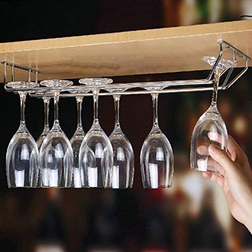 Hanging Stainless Steel Glass Rack (Pack Of 2)