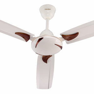 Candes Lynx 1200mm High-Speed Decorative Ceiling Fans for Home | BEE Star Rated 405 RPM Anti-Dust | 2 Years Warranty (Ivory) Pack of 1