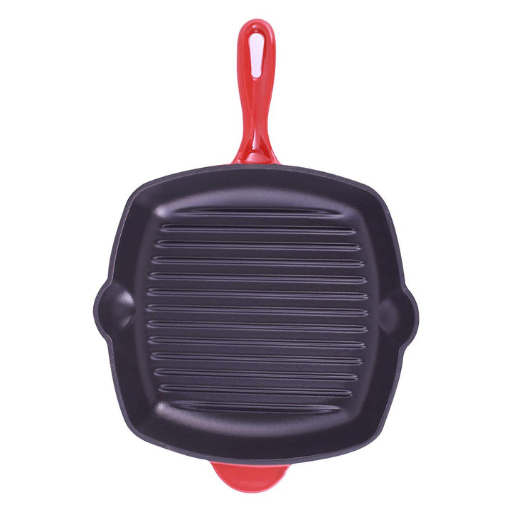 Ferro Cast-iron 29.5 cm Grill Pan, 2.6L, 4.5 mm, Majolica Red