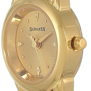 Sonata Champagne Dial & Golden Strap