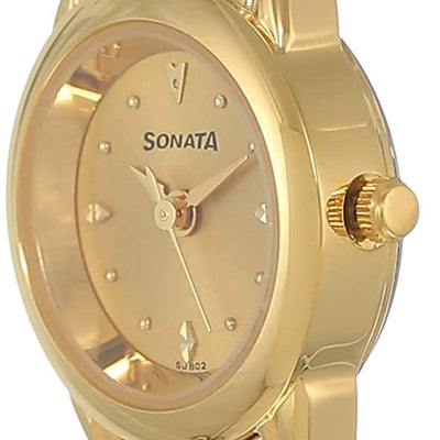 Sonata Champagne Dial & Golden Strap
