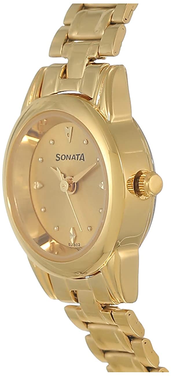 Sonata Champagne Dial & Golden Strap