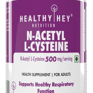 Healthyhey Nutrition N-Acetyl L-Cysteine (NAC) - Non-GMO - Gluten Free -Pack of 120 Veg. Capsules